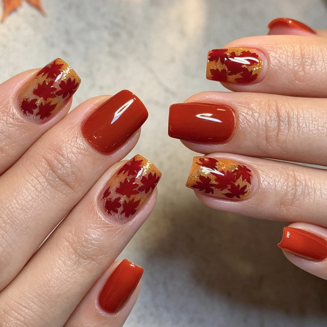 Seasonal Fall-Themed Nail Art Kalsten