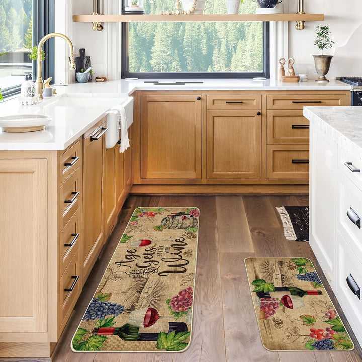 Wine-Themed Kitchen Runner Mat Kalsten