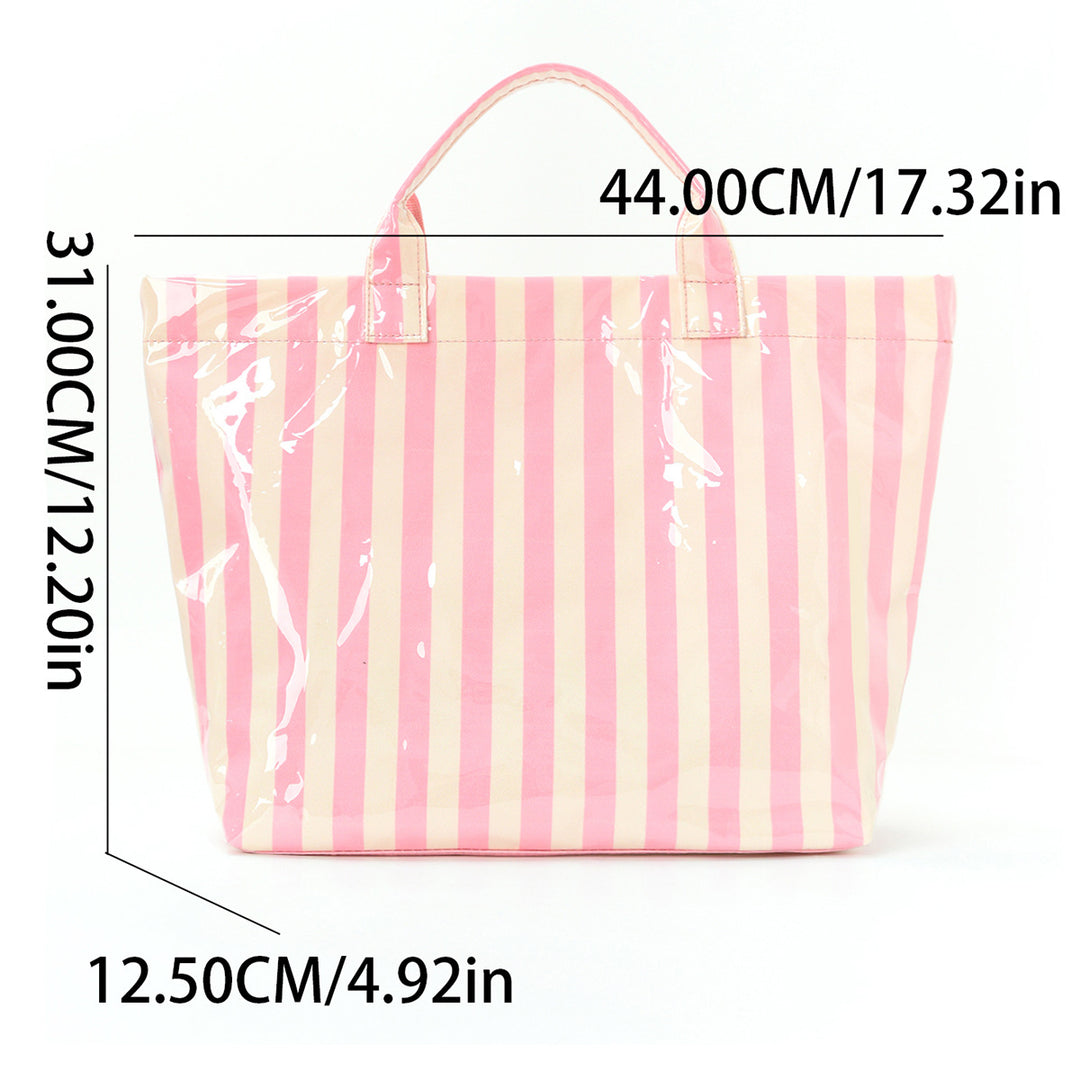 Beach bag with colorful check pattern and water-repellent coating Kalsten