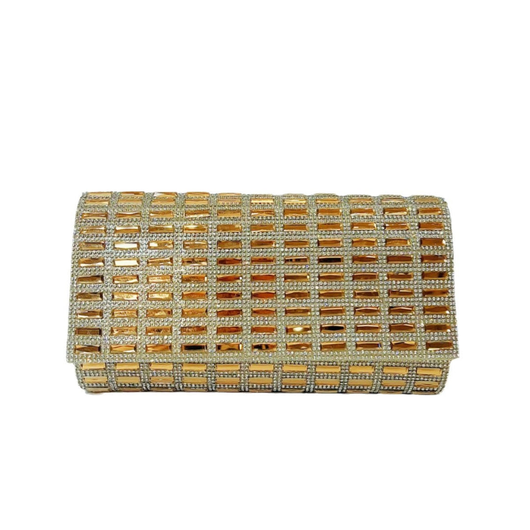 Glamorous Crystal-Studded Evening Clutch