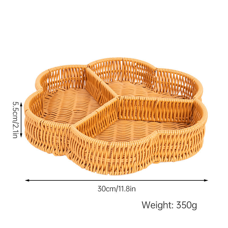 Decorative Wicker Snack Tray Kalsten