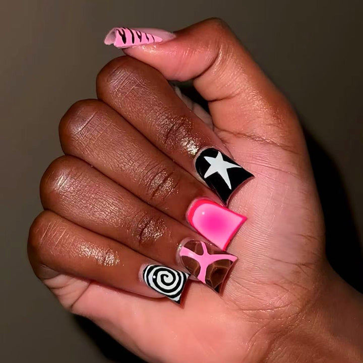 Creative Graphic Press-On Nail Art Kalsten