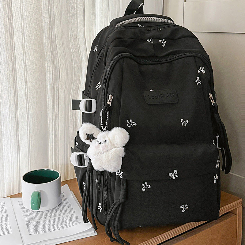 Stylish Multi-Pocket Backpack with Charm Kalsten