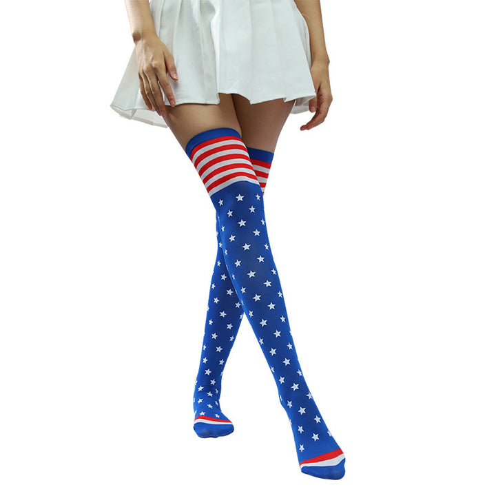 Women's nan star-print over-the-knee compression socks with cushioned sole and silicone grip Kalsten