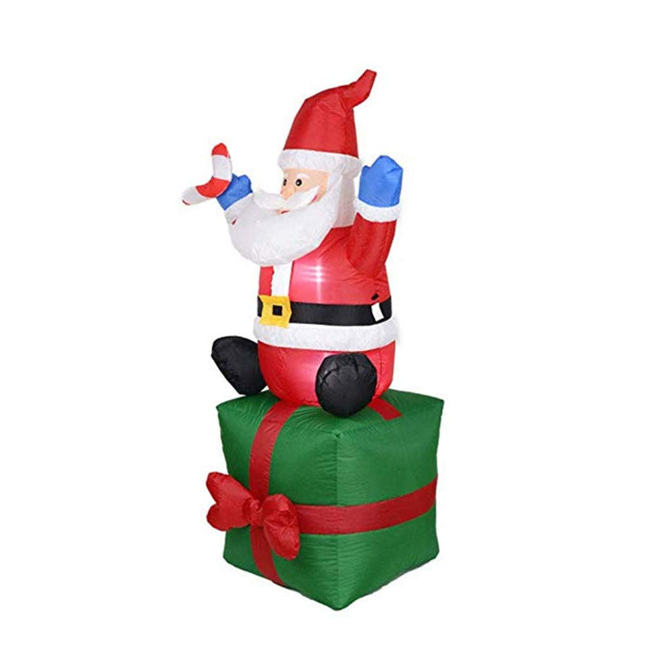 Inflatable Santa Claus decoration figure on gift package