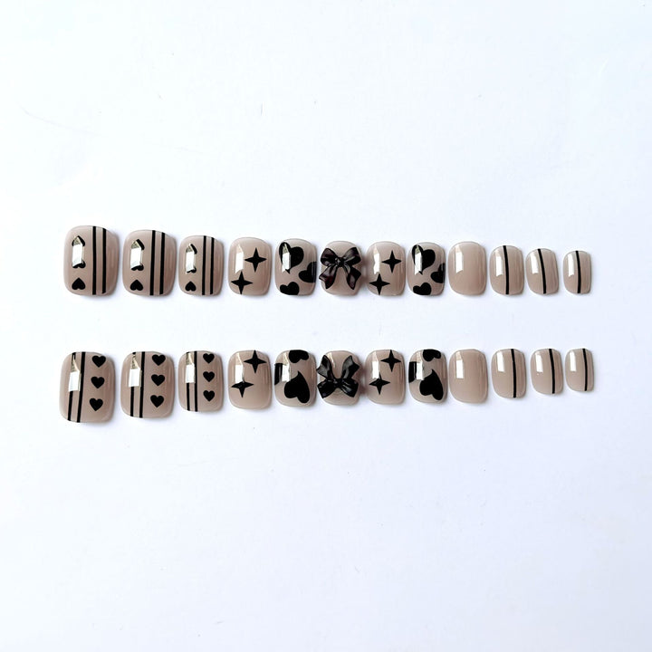 Artistic Nail Design Kit with Bow Accents