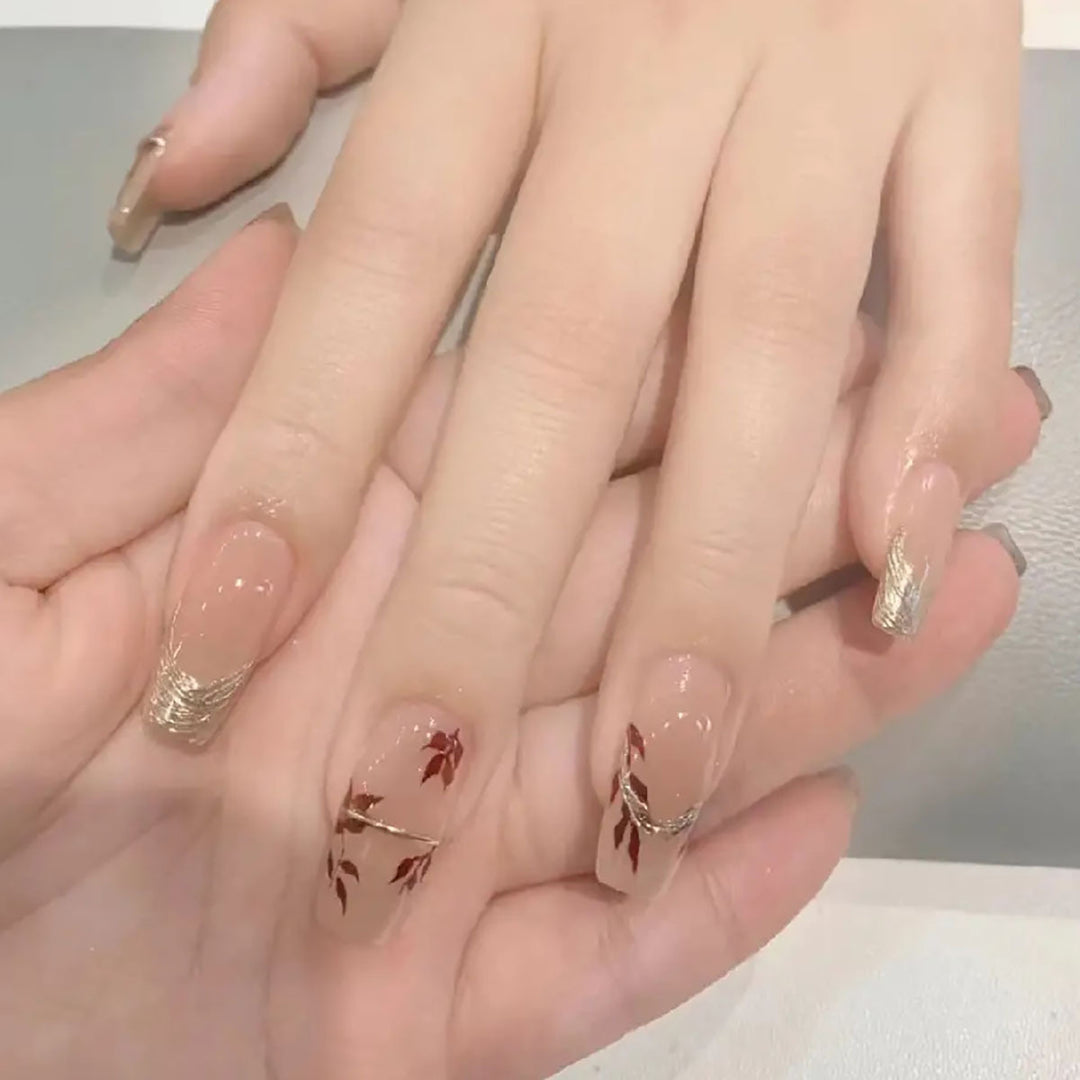 Elegant Decorative Press-On Nails