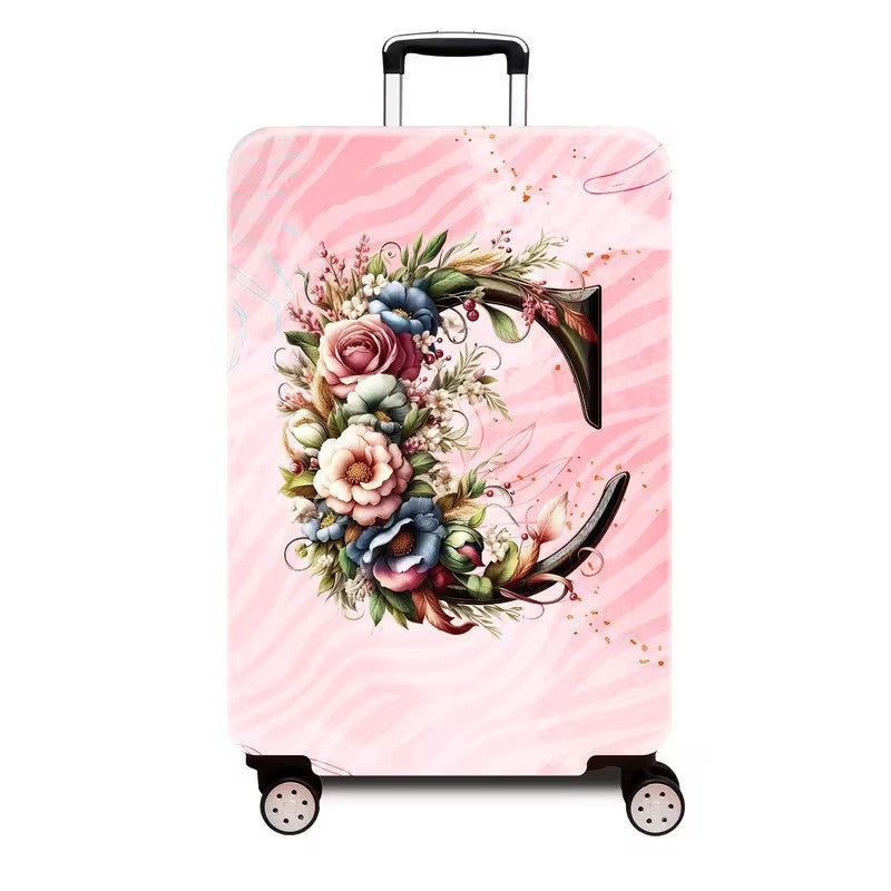 Ladies hard shell suitcase with luxurious floral design Kalsten