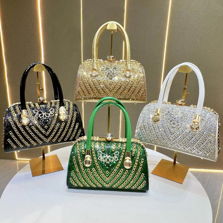 Decorative Rhinestone-Encrusted Evening Handbag