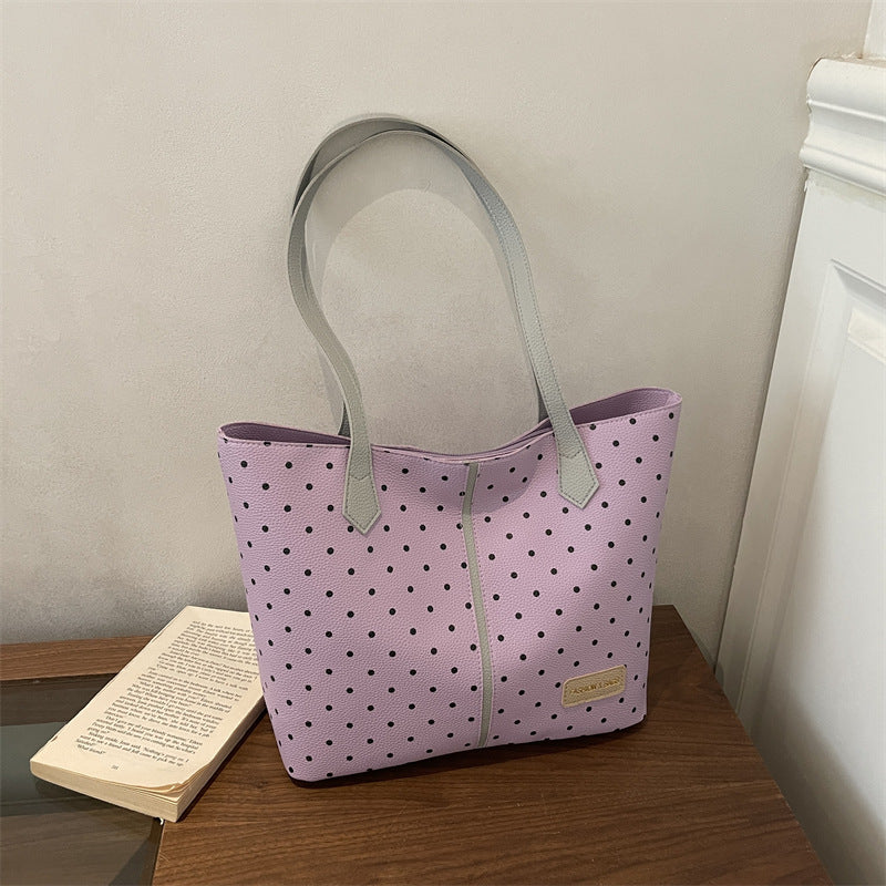 Trendy Polka Dot Tote Bag