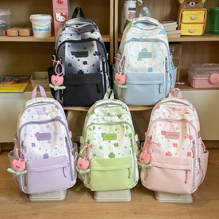 Stylish Floral Print Student Backpack Kalsten