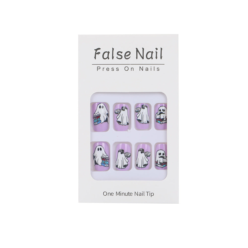 Artificial nails with playful ghost design Kalsten