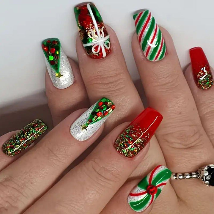 Festive Holiday Nail Art Kit Kalsten
