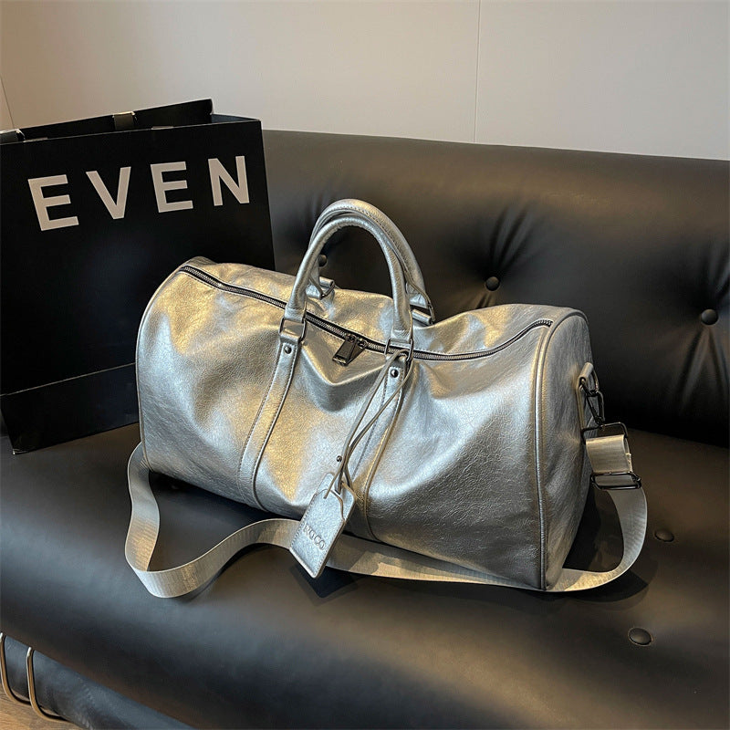 Premium Leather Weekend Duffle Bag