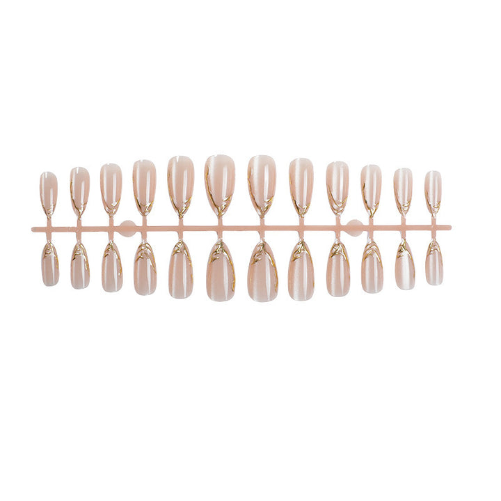 Artificial nail tips with elegant gold accent Kalsten