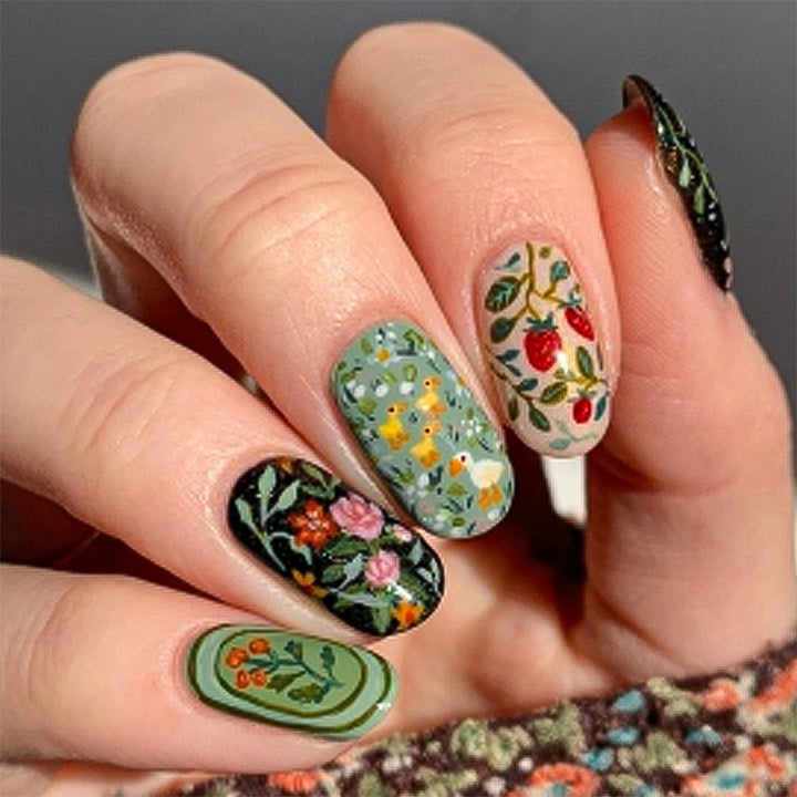 Floral Design Press-On Nail Art Kit Kalsten