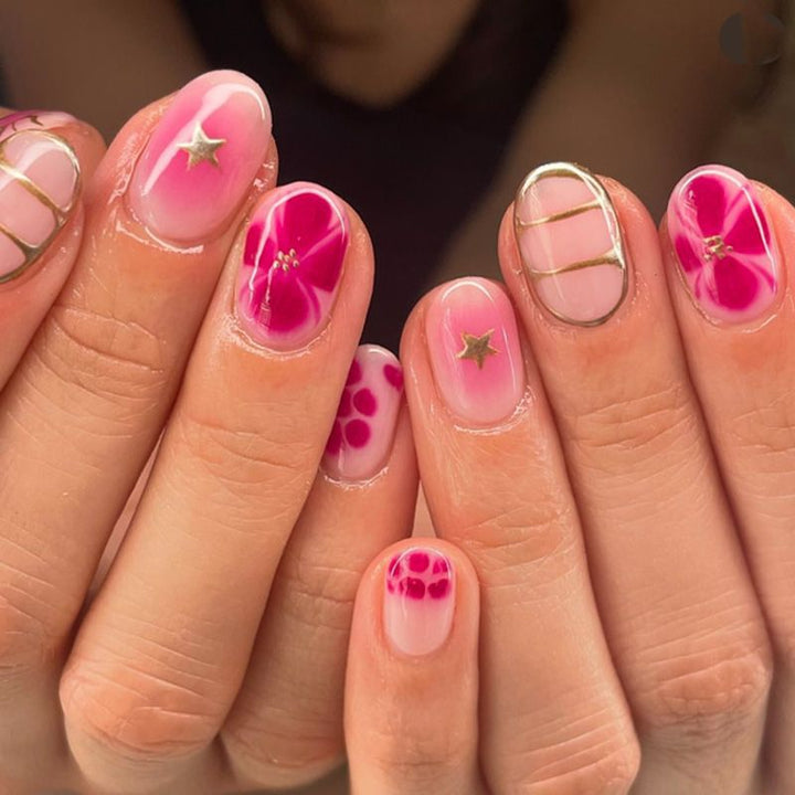 Artifical nails with elegant flower design Kalsten