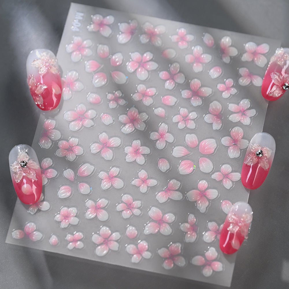 Floral Art Design Nail Stickers