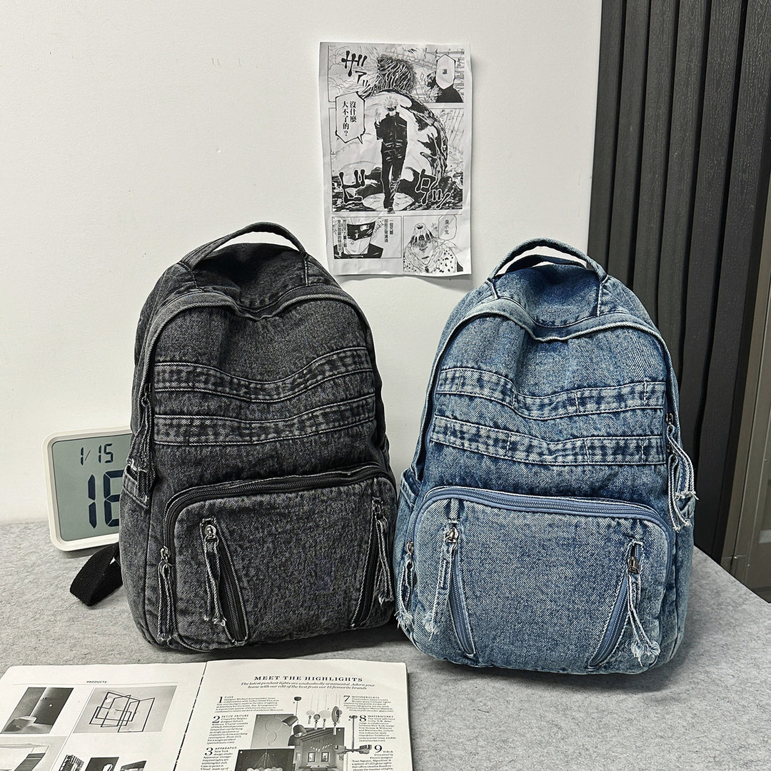 Durable Denim Fabric Backpack Kalsten