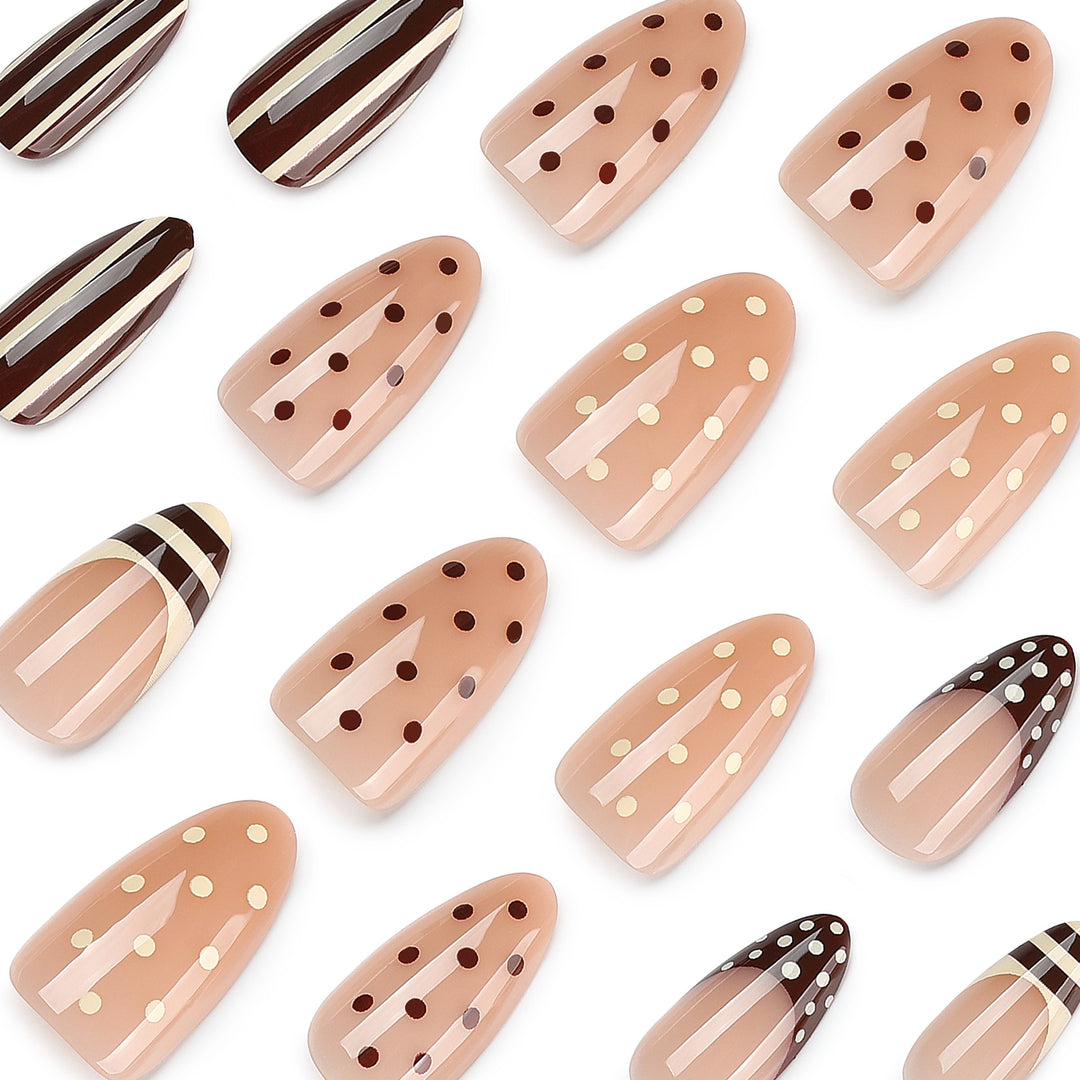 Artful nail art with geometric designs Kalsten