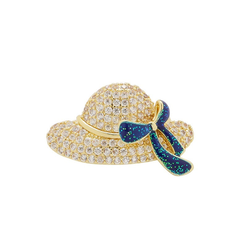 Glamorous flower brooch with sparkling crystals Kalsten