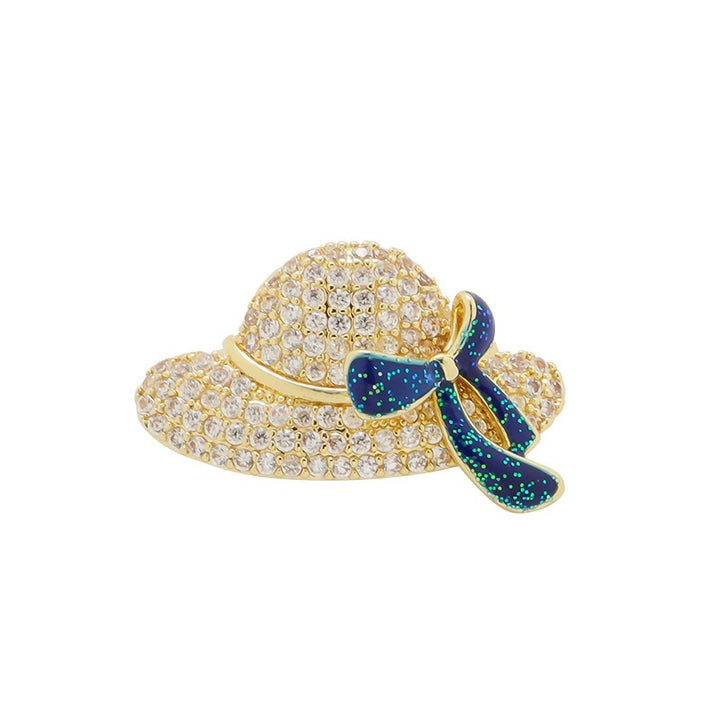 Glamorous flower brooch with sparkling crystals Kalsten