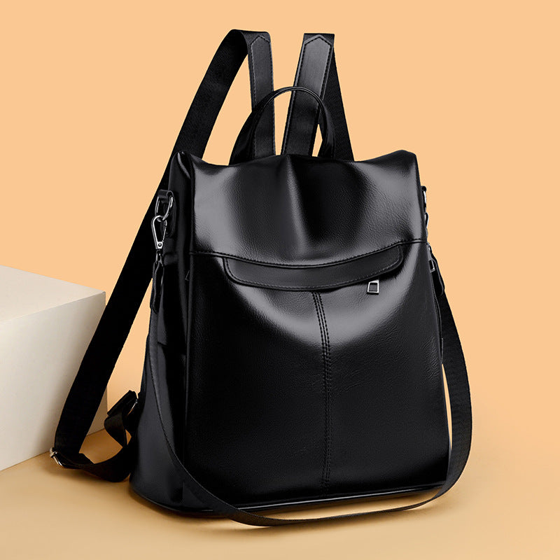 Versatile Structured Leather Backpack Kalsten