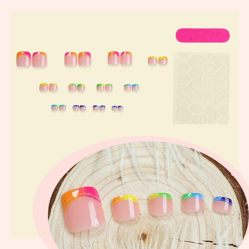 Artificial nail set with colorful accents and stylish design Kalsten
