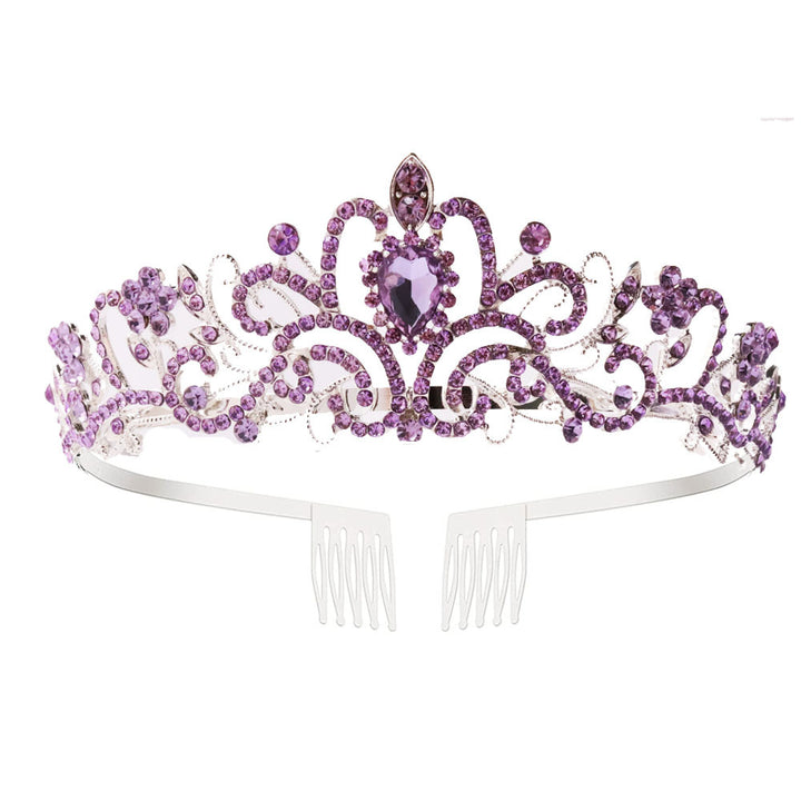 Ladies Sparkling Crystal Tiara with Filigree Design Kalsten