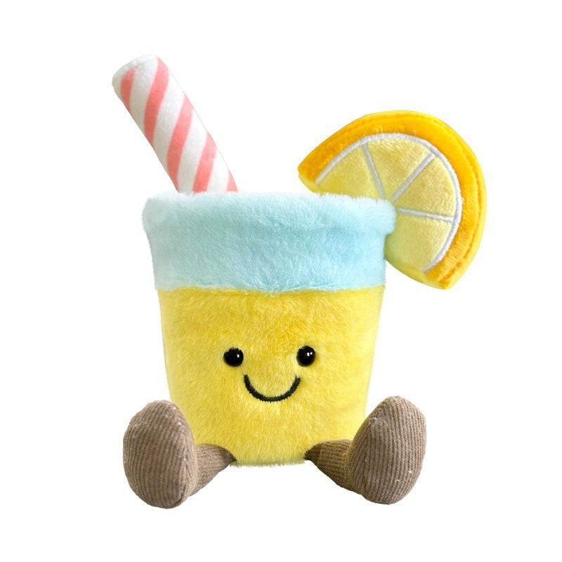 Plush Palm-Tree Character Sitting Soft Toy with Embroidered Face and Corduroy Legs Kalsten