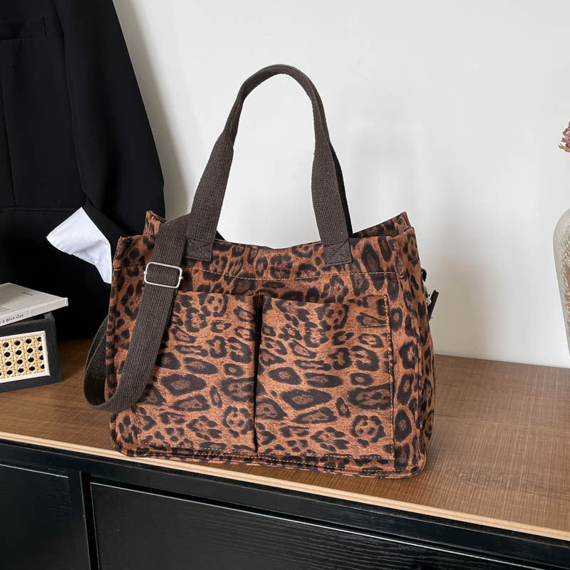 WoChic Leopard Print Utility Tote Bag Kalsten
