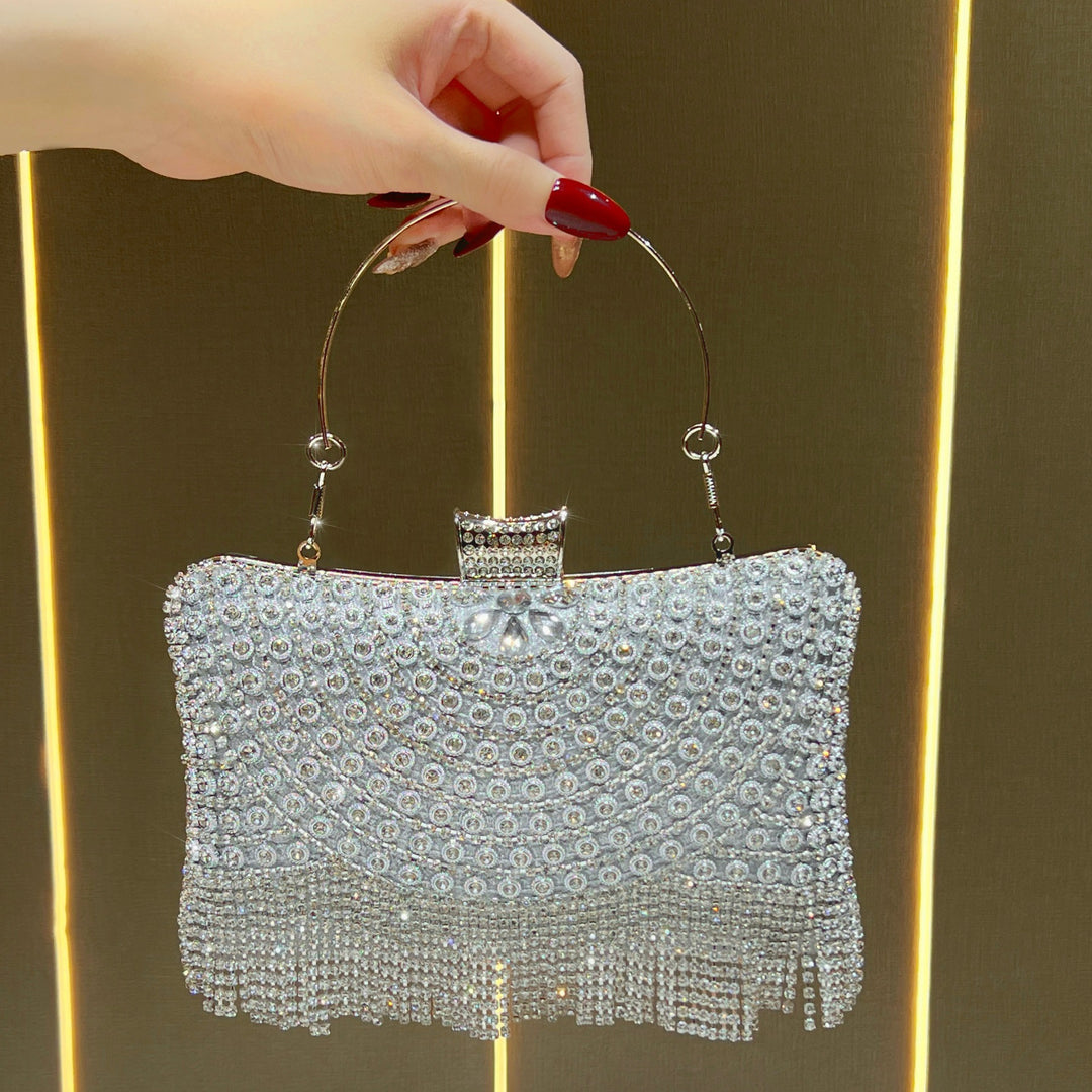 Rhinestone-Embellished Evening Clutch