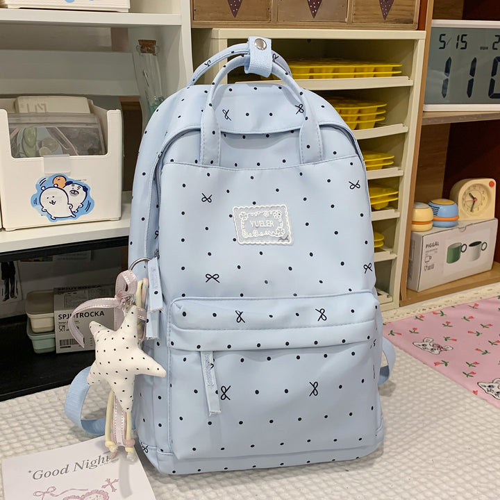 Stylish Dot-Printed Backpack Kalsten