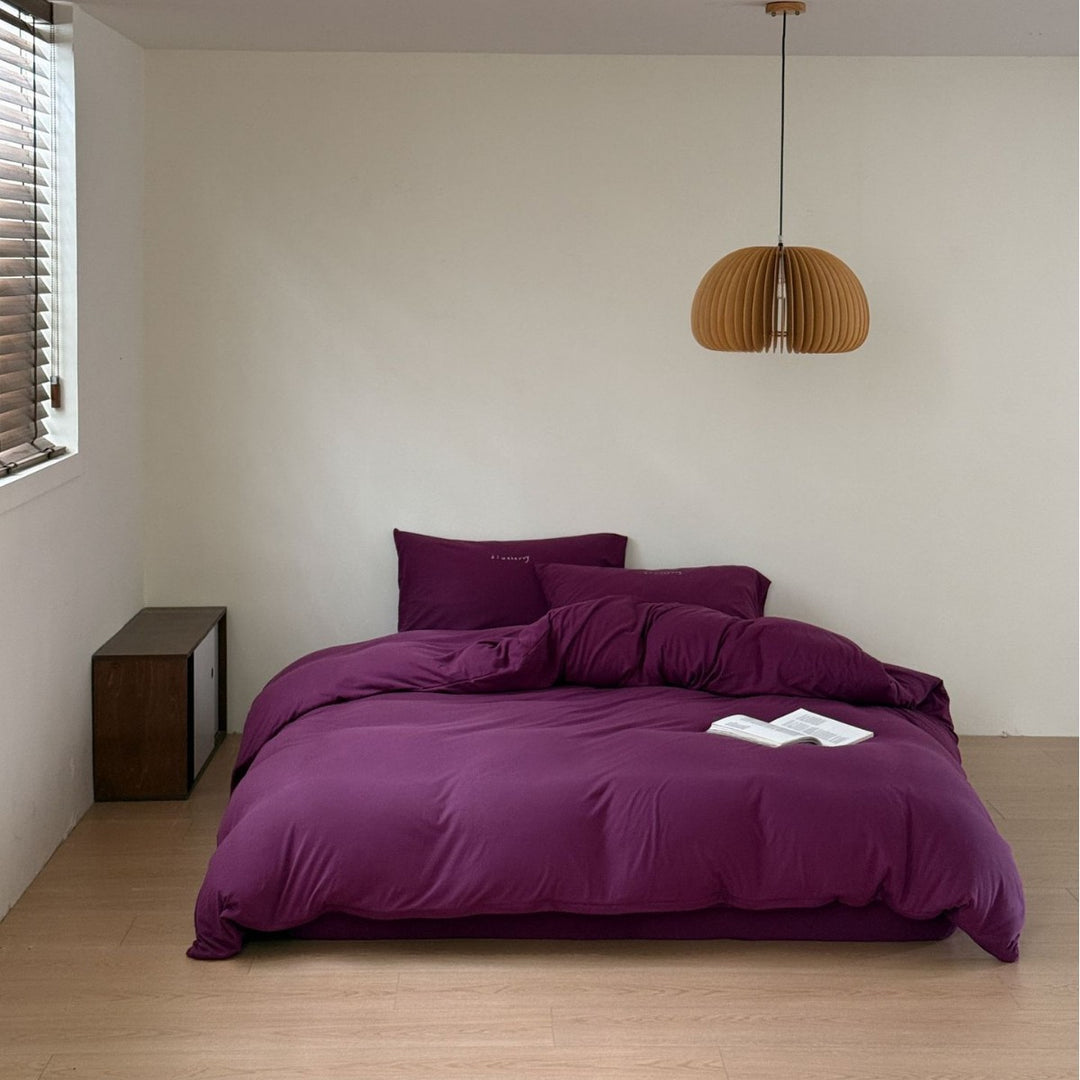 Jersey bed linen set in soft cotton blend