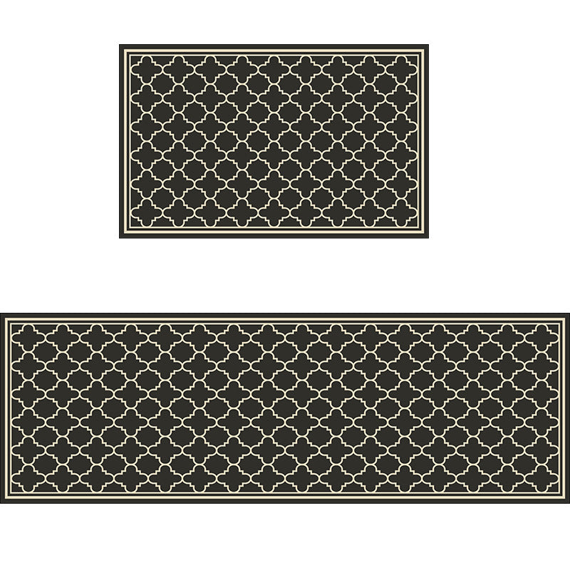 Geometric Pattern Bathroom Mat Set