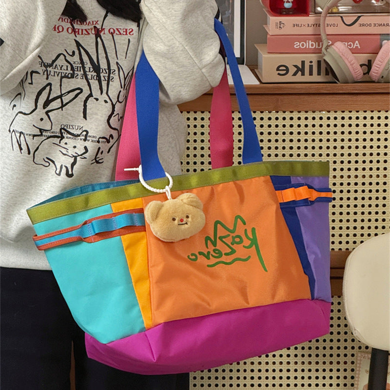 Colorful Canvas Beach Tote Bag Kalsten