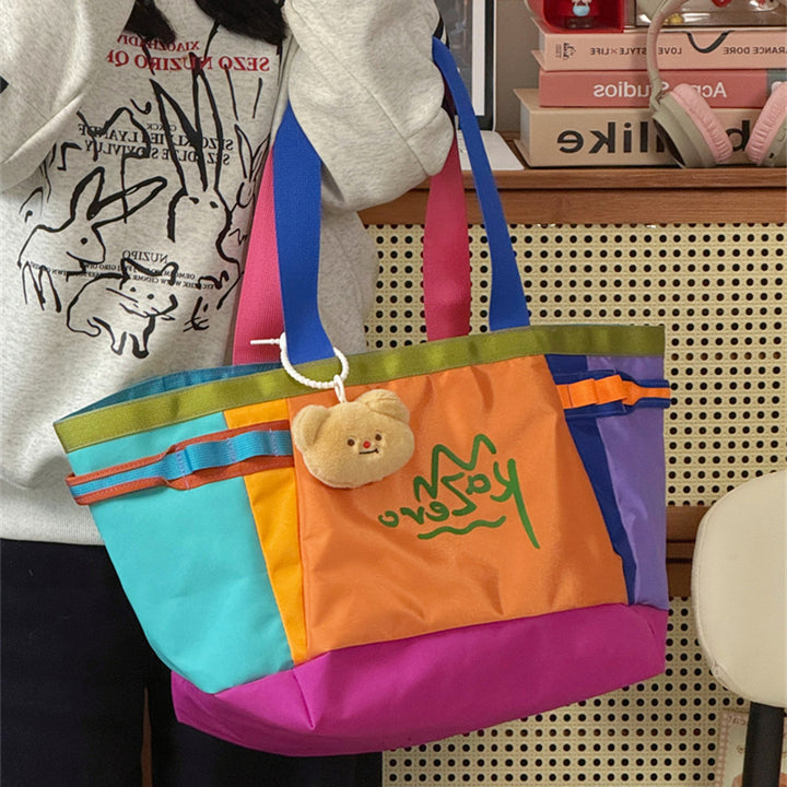 Colorful Canvas Beach Tote Bag Kalsten