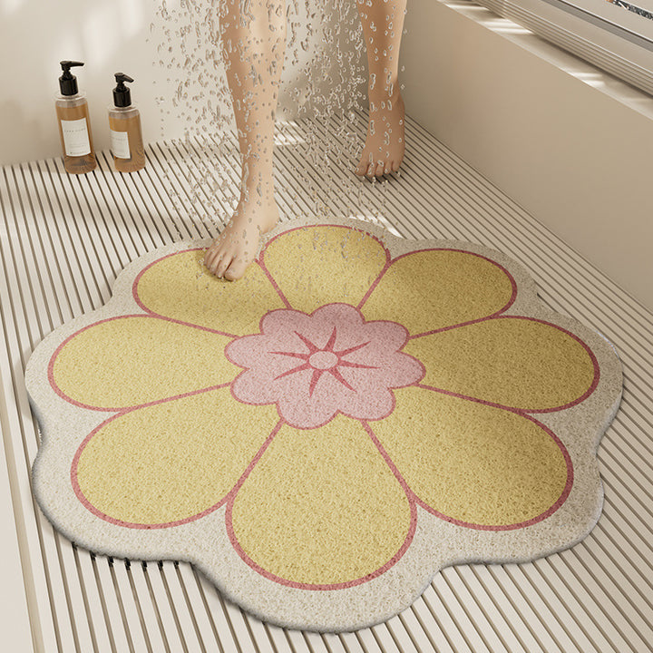 Floral Design Bath Mat Kalsten