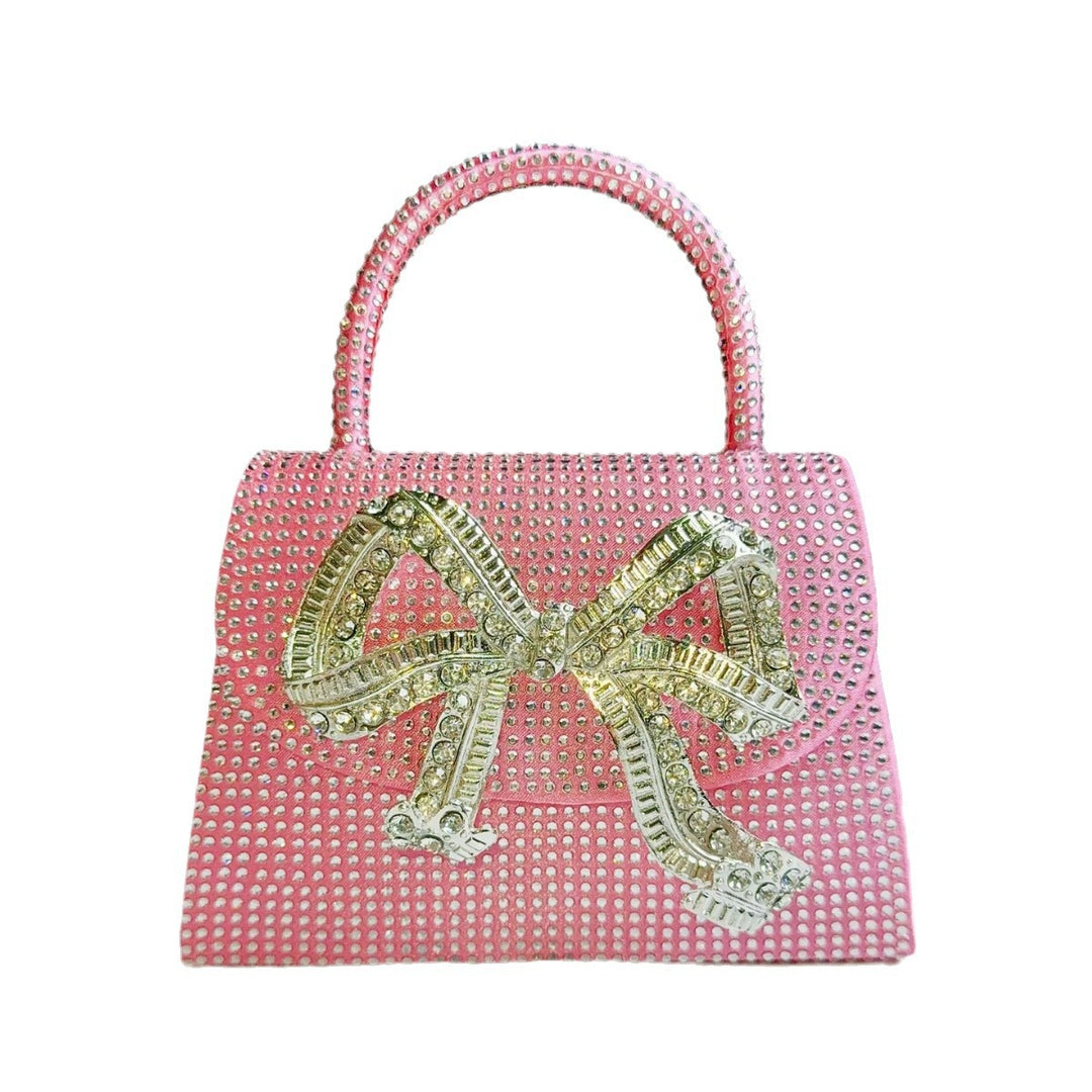 Rhinestone Bow Clutch