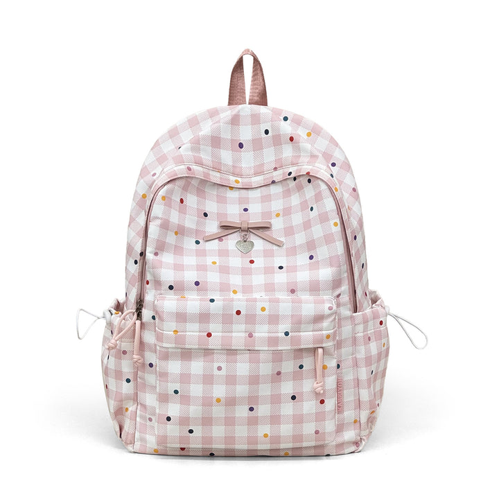 Playful Checked Pattern Backpack Kalsten
