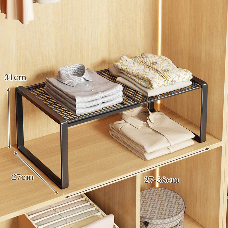 Adjustable Metal Closet Shelf Riser Organizer