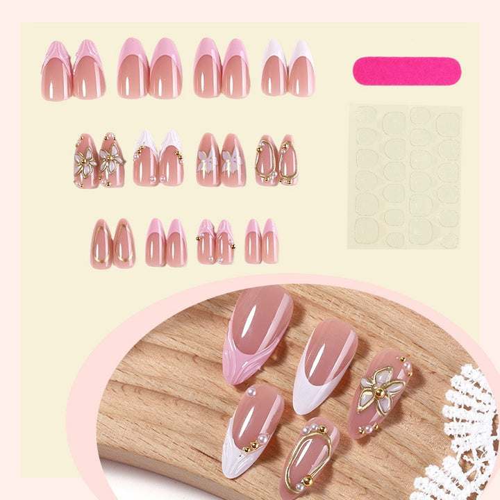 Artificial nail set with romantic accents Kalsten