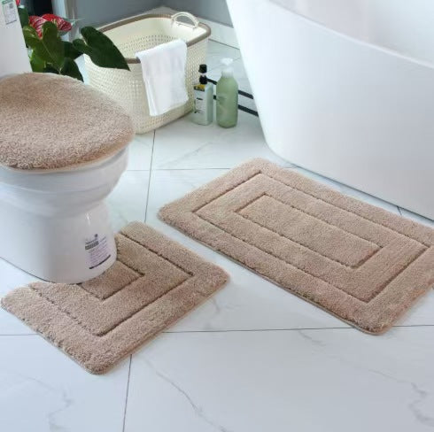 Plush Bath Mat Set Kalsten