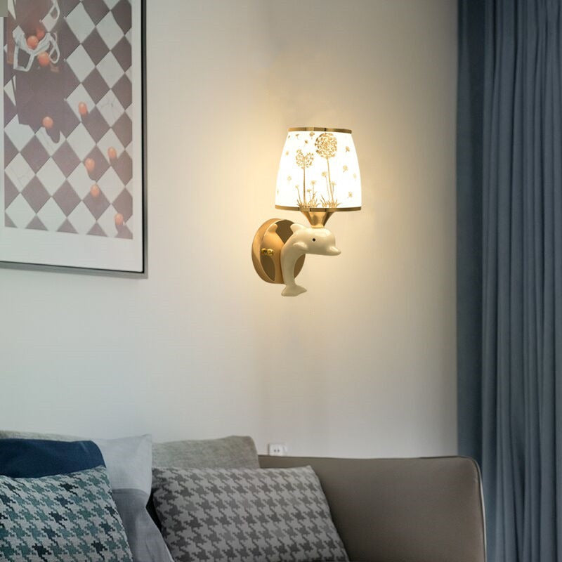 Dolphin-Themed Wall Light Fixture