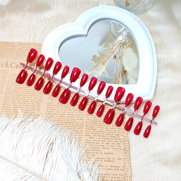 Shiny artificial nails with sparkling at the highest level Kalsten