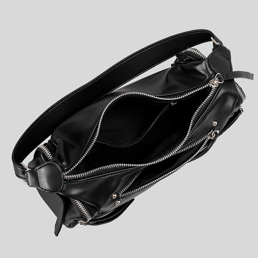 Multi-Pocket Casual Hobo Bag