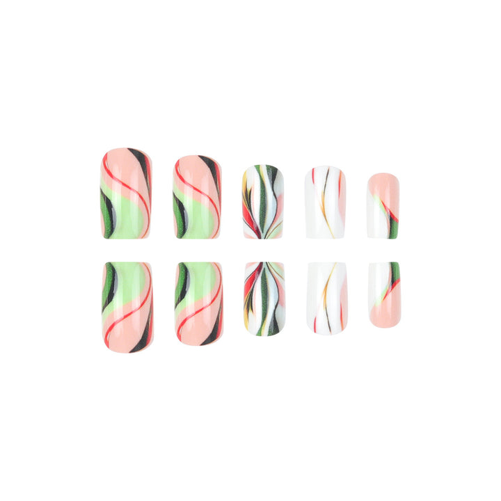 Abstract Artistic Press-On Nails Kalsten