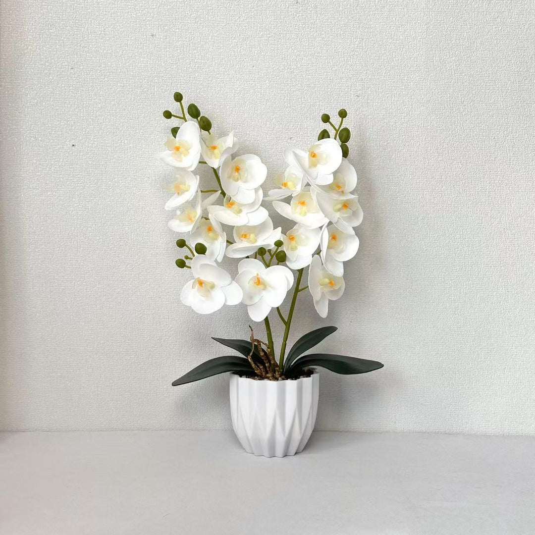 Decorative Artificial Orchid Arrangement for Indoor Home Display