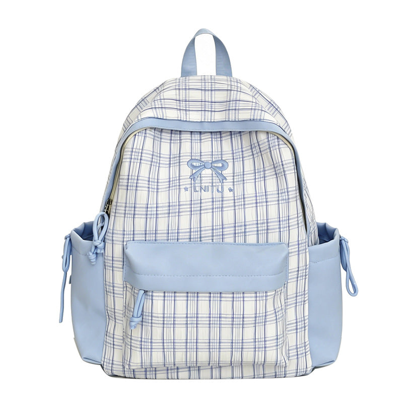 Checked Patterned Casual Backpack Kalsten