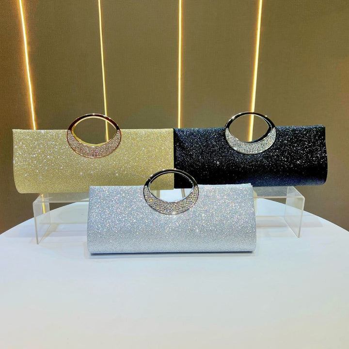 Sparkling Rhinestone-Accented Evening Clutch